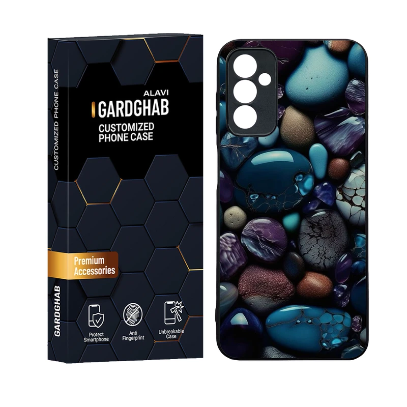 کاور گارد قاب علوی دورژله ای پشت گلس مدل هنری مناسب برای گوشی موبایل سامسونگ Galaxy F13