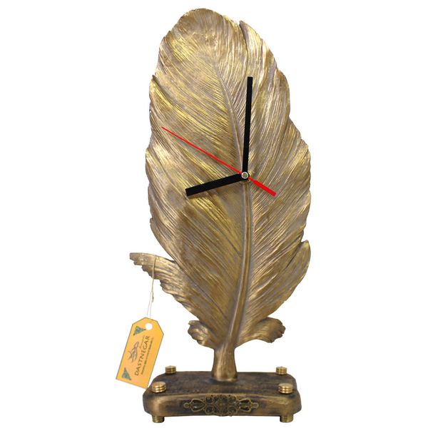 ساعت رومیزی دست نگار طرح پر ساعت رومیزی دست نگار طرح پر