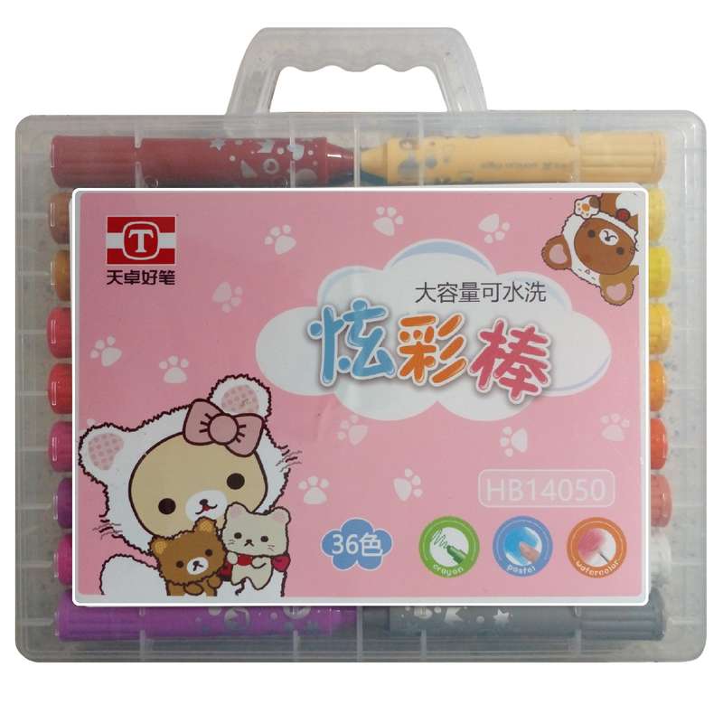 مداد شمعی 36 رنگ مدل silky crayon مدل پیچی