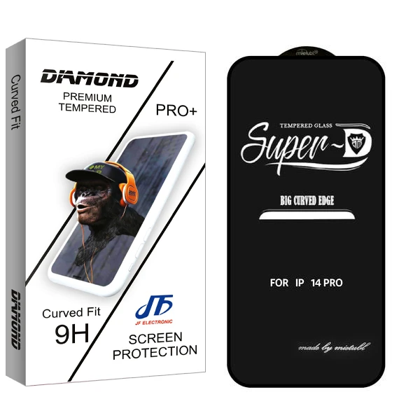 محافظ صفحه نمایش جی اف مدل Diamond SuperD مناسب برای گوشی موبایل اپل iPhone 14 Pro