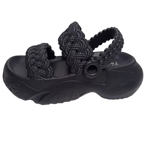 صندل زنانه پاپا مدل بافتی کد 1650-BK