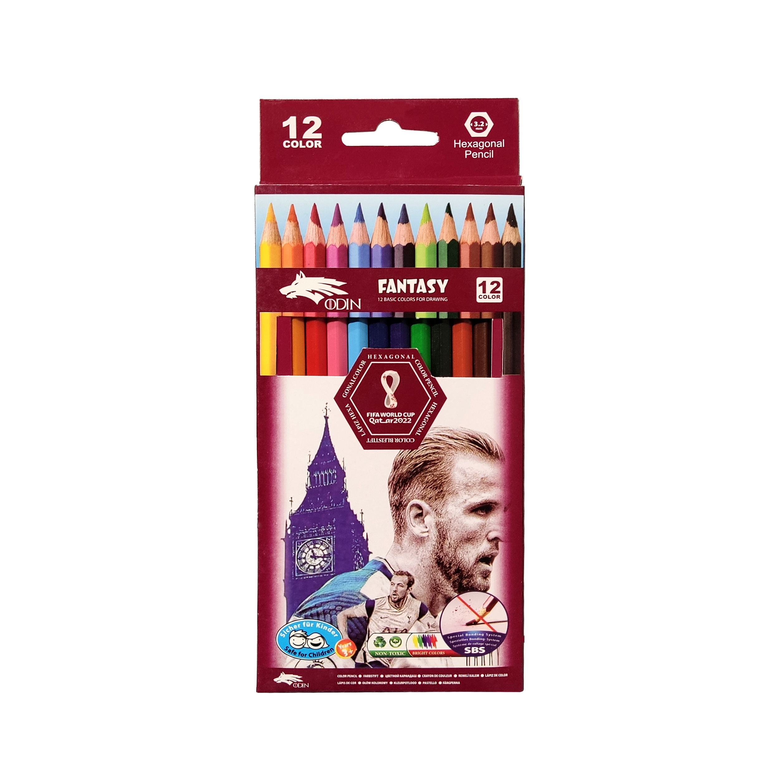 مداد رنگی 12 رنگ اودین مدل world Cup 2022 C8