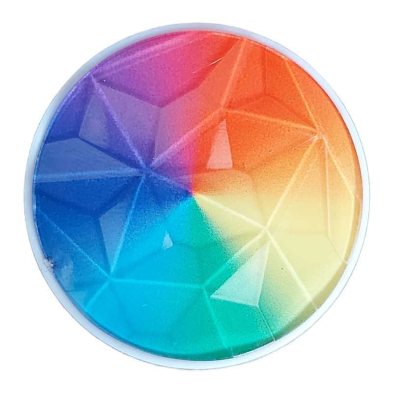  پایه نگهدارنده گوشی موبایل پاپ سوکت طرح رنگین کمان 1 Rainbow مدل کریستالی براق