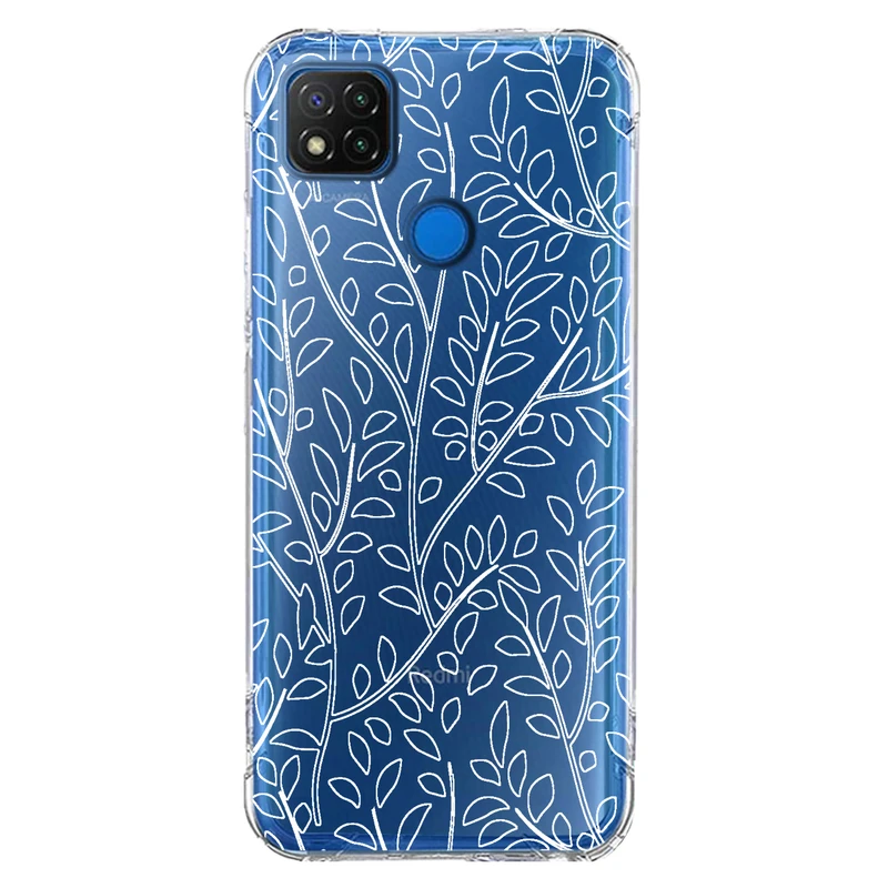 کاور مگافون طرح برگ مدل C45-W مناسب برای گوشی موبایل شیائومی Redmi 9C / 9C NFC