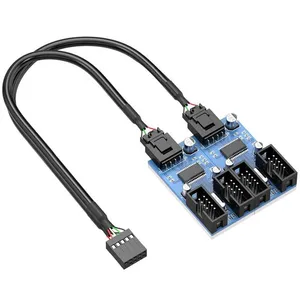  هاب 4 پورت USB 9 Pin اینترنال مادربورد مدل NETPIL SPU4