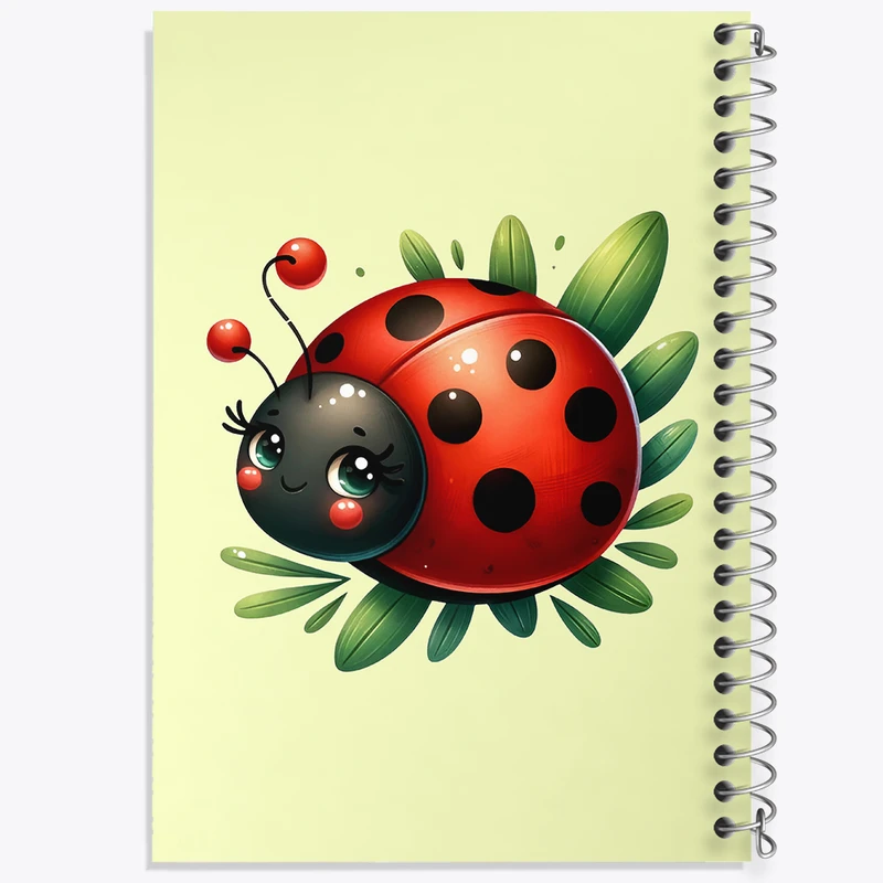 دفتر مشق 50 برگ خندالو طرح کفشدوزک کیوت کد N3321