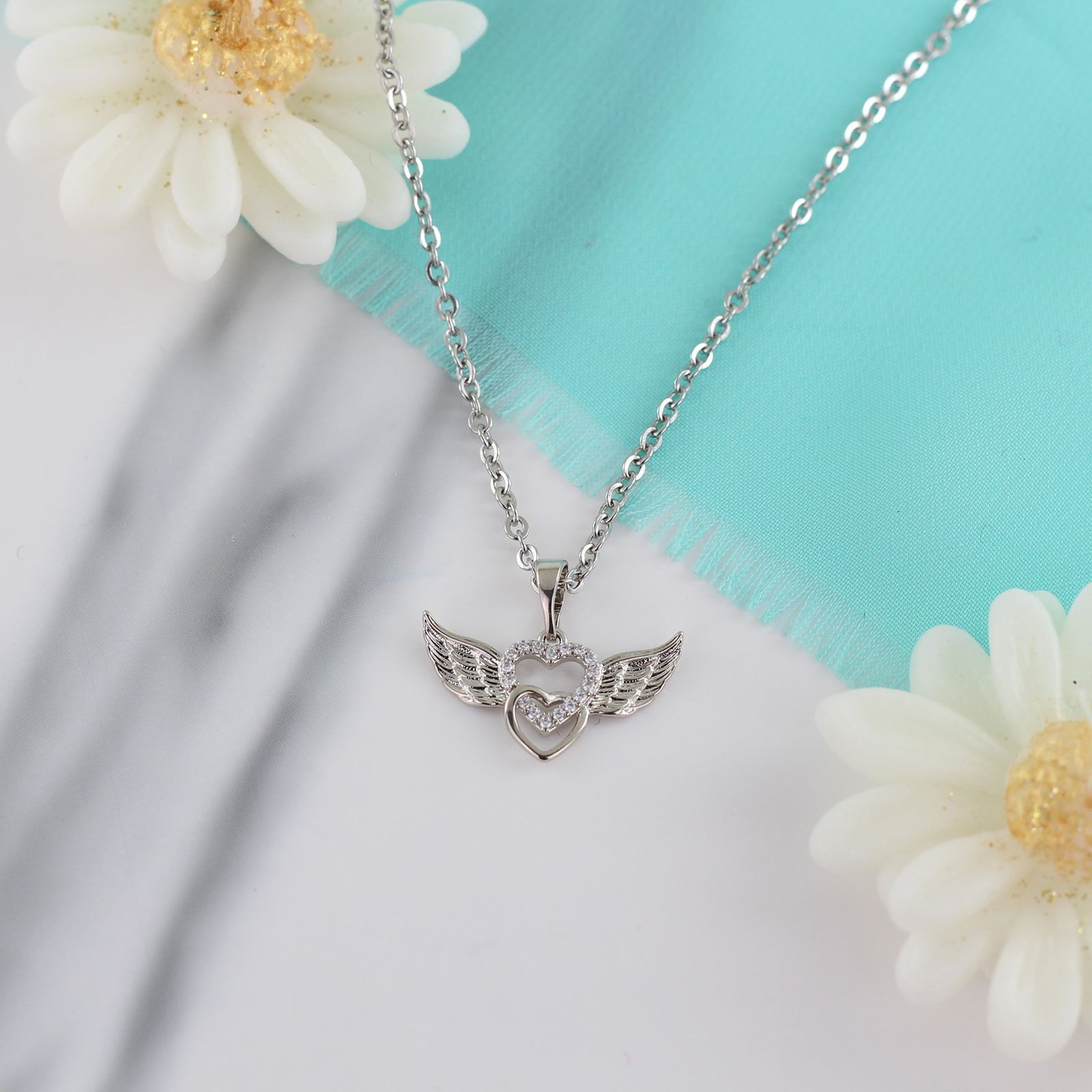 گردنبند زنانه ژوپینگ مدل قلب کد AAB492 -  - 5