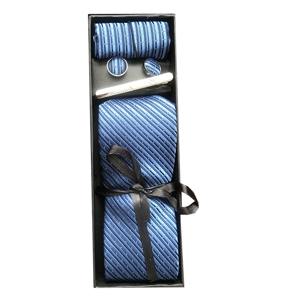 ست کراوات و دستمال جیب و دکمه سردست مردانه مدل SET 00