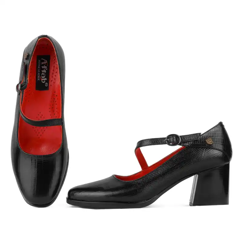 کفش زنانه پاتن چرم آفتاب مدل مارال