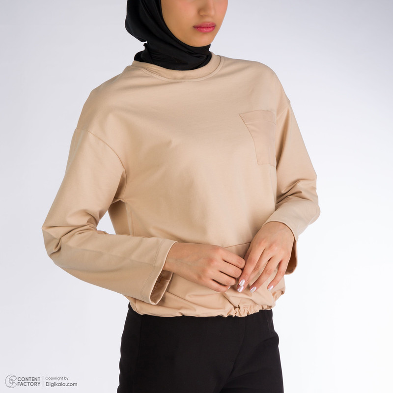 سویشرت زنانه ناریان مدل 2021820 رنگ کرم
