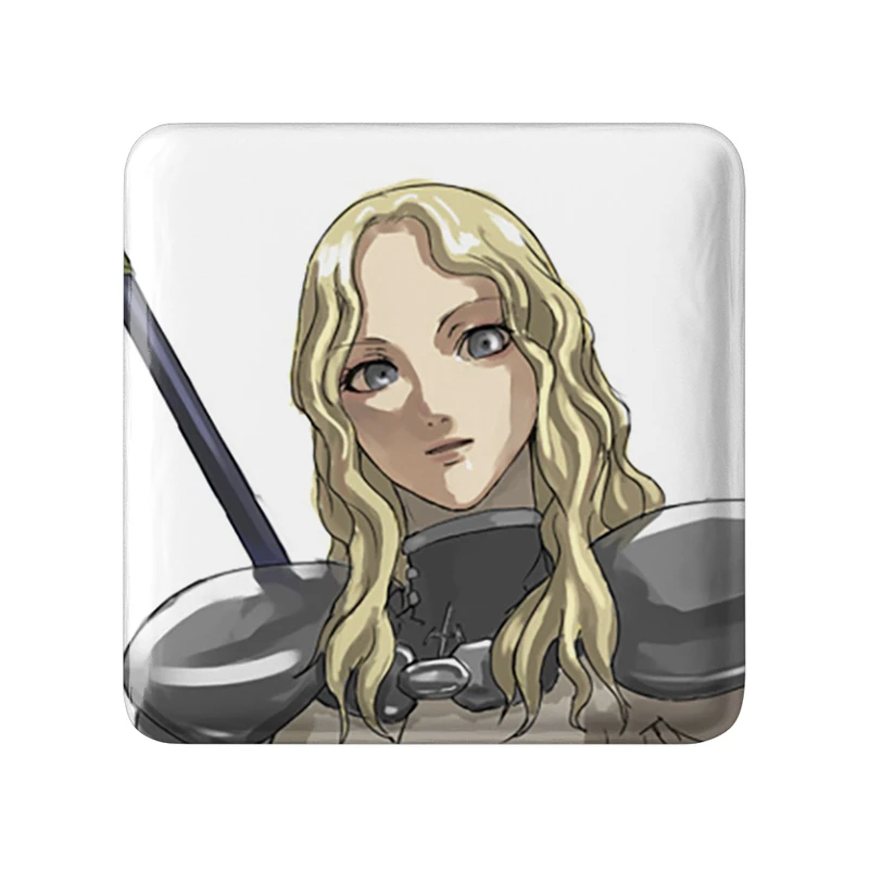 مگنت خندالو طرح ترسا انیمه کلیمور مدل مربعی کد 33496