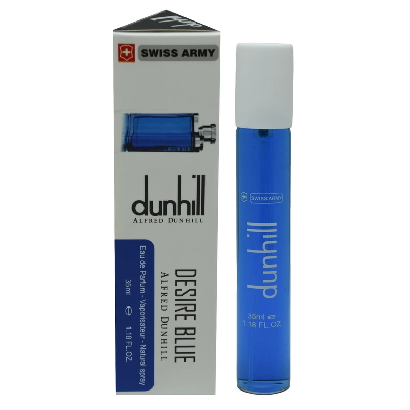عطر جیبی مردانه سوئیس آرمی مدل دانهیل دیزایر بلو حجم 35 میلی لیتر