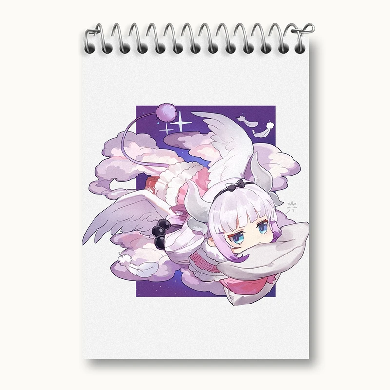 دفتر یادداشت 50 برگ خندالو مدل کانا انیمه اژدهای خدمتکار کوبایاشی کد 36280