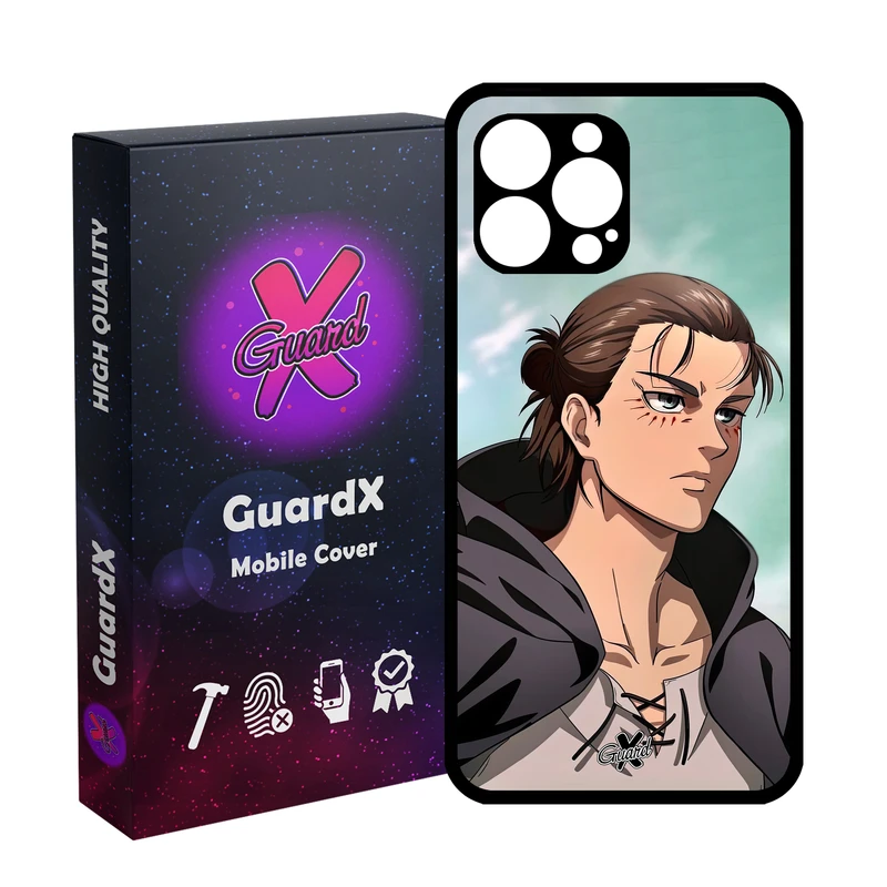 کاور گارد ایکس طرح Eren Yeager Anime مدل Glass10626 مناسب برای گوشی موبایل اپل iPhone 12 Pro
