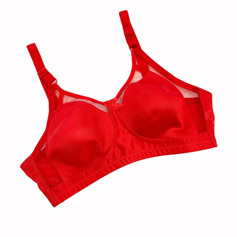 سوتین زنانه نوشه پوش مدل پرلون کاپ پرسی رنگ قرمز