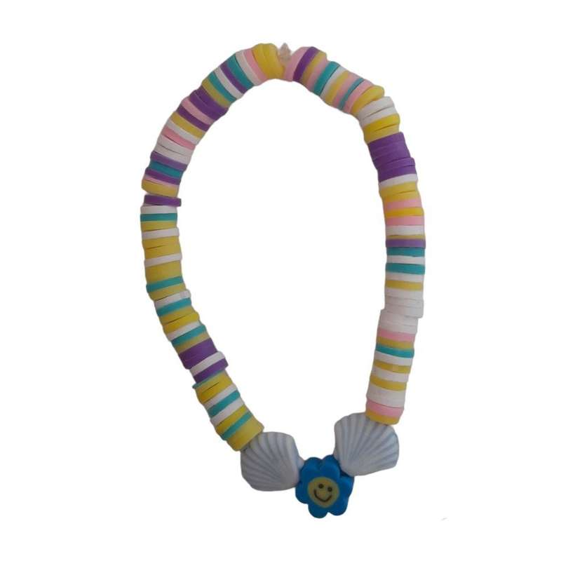 دستبند دخترانه مدل فیمو صدف و گل