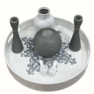 ست 7 تکه جاشمعی و گلدان کد 204
