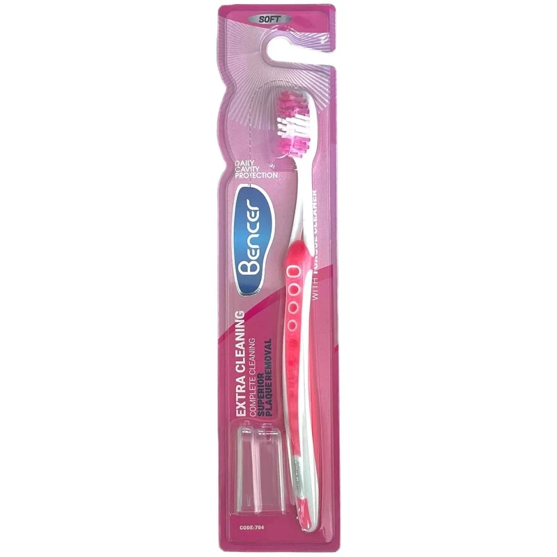 مسواک بنسر مدل اکسترا کلینینگ با برس نرم بسته 144عددی