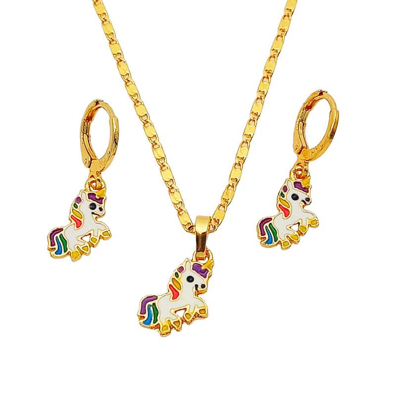 نیم ست دخترانه مدل کیتی طرح اسب تک شاخ رنگین کمان کد 660NSD نیم ست دخترانه مدل کیتی طرح اسب تک شاخ رنگین کمان کد 660NSD