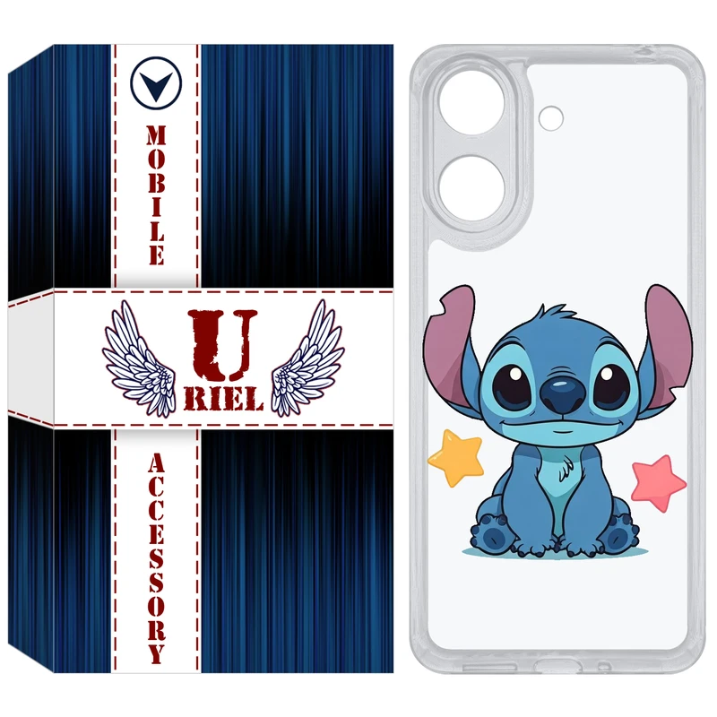 کاور یوریل مدل Clear کد 70 طرح استیچ مناسب برای گوشی موبایل شیائومی Redmi 13C / Poco C65