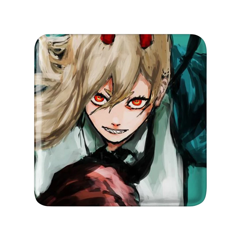 مگنت خندالو طرح پاور انیمه مرد اره ای Chainsaw Man  مدل مربعی کد 18005