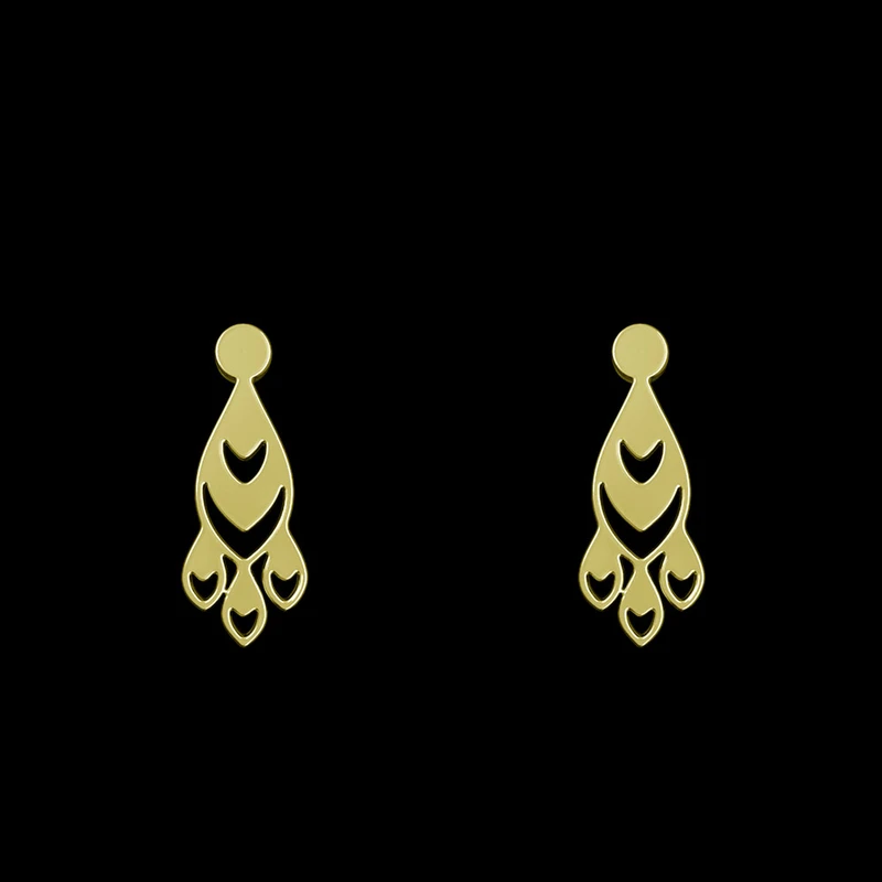 گوشواره طلا 18 عیار زنانه مدوپد مدل اشک کد GA1-12779