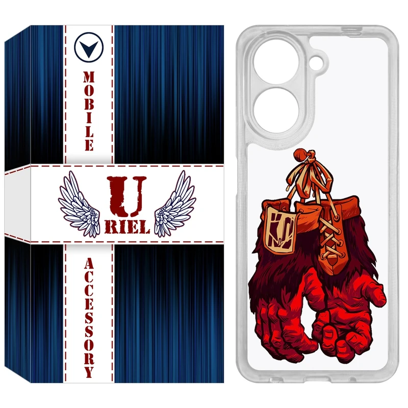 کاور یوریل مدل Clear کد 77 طرح دستکش مناسب برای گوشی موبایل شیائومی Redmi A5 4G / Poco C71