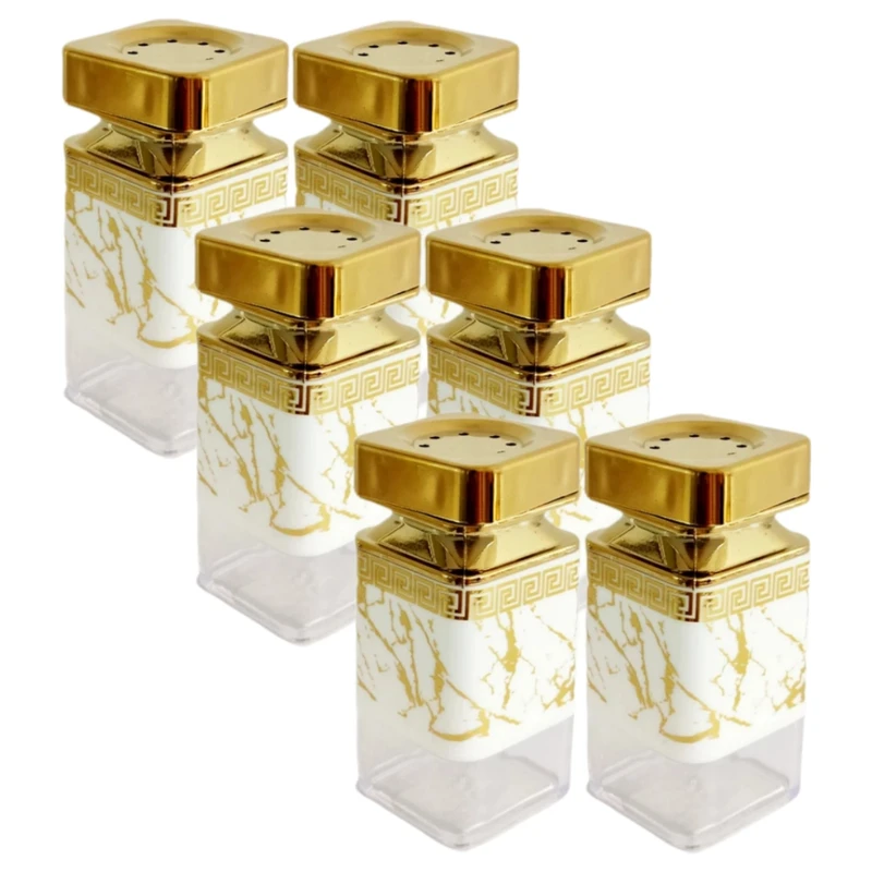 نمکدان مدل گلد طرح ماربل کد 1 بسته 6 عددی