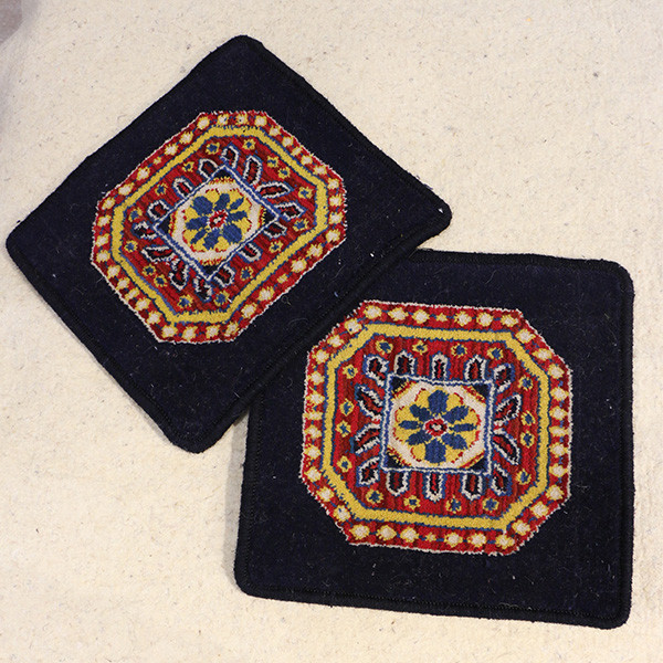 فرش دستبافت نیم متری مدل روصندلی هشت ضلعی