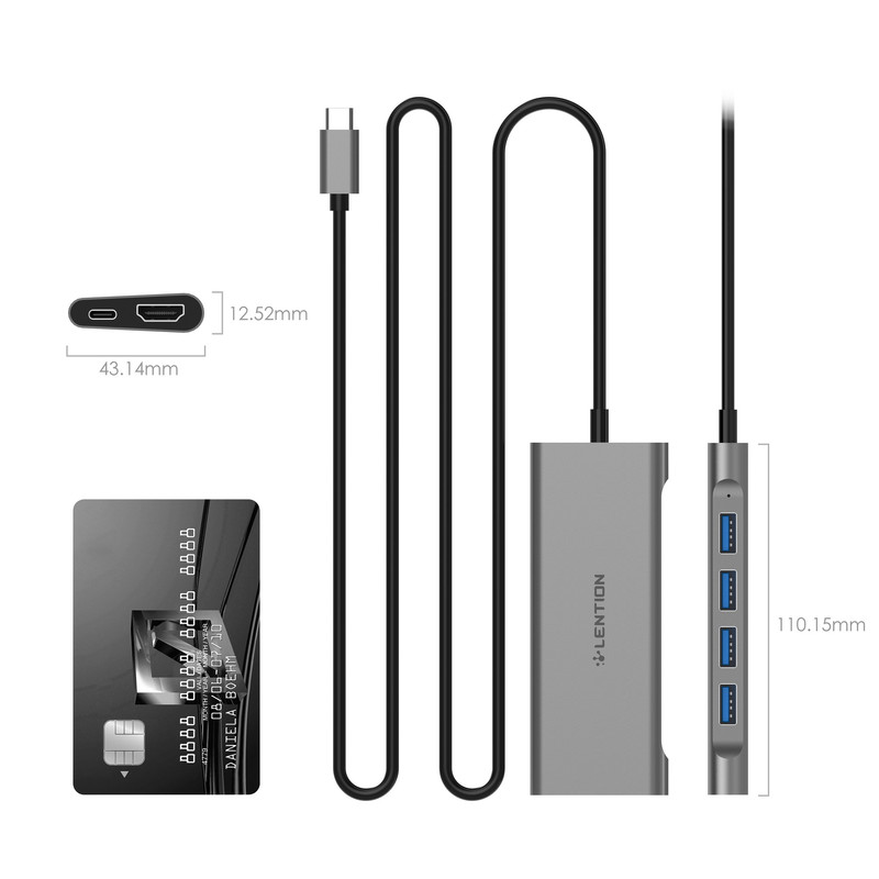 هاب 6 پورت USB-C لنشن مدل C35