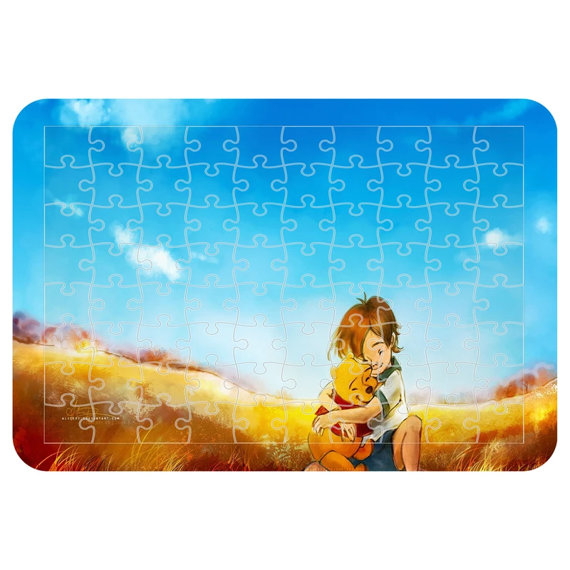 پازل 54  تکه اطلس آبی طرح کارتون پو مدل P1552