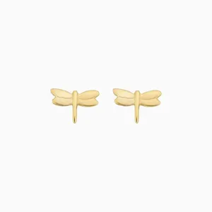 گوشواره طلا 18 عیار زنانه قیراط طرح سنجاقک کد GH5423