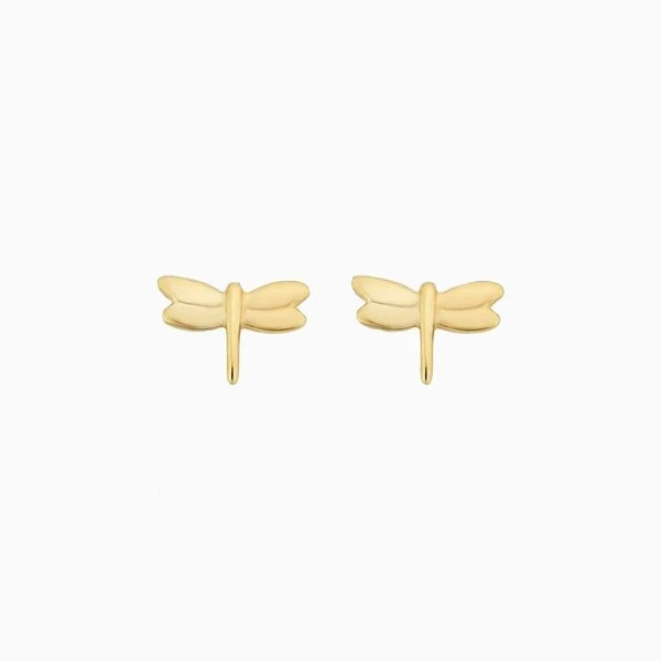 گوشواره طلا 18 عیار زنانه قیراط طرح سنجاقک کد GH5423