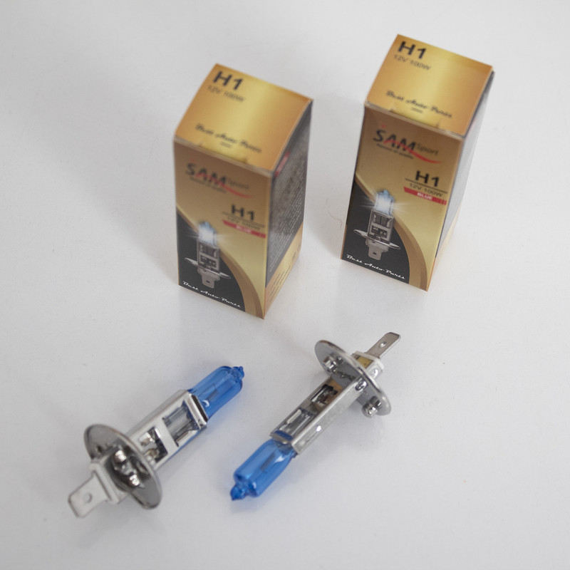 لامپ خودرو سام مدل 100W کد -H1 -ICE بسته دو عددی