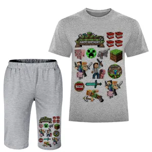 ست تی شرت و شلوارک مردانه مدل ماینکرفت A215