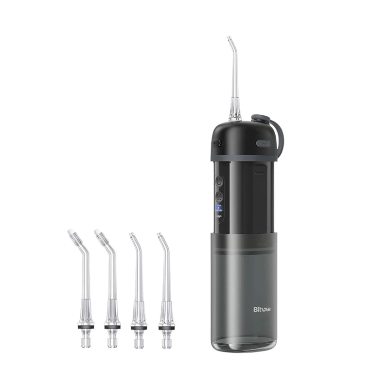 دستگاه شست‌وشوی دهان و دندان شارژی بیتوی مدل مسافرتی کد P1 به همراه 4 سری