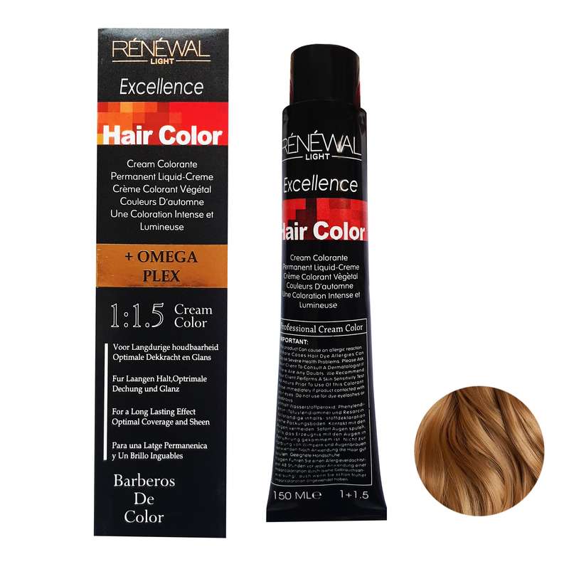 رنگ مو رنوال شماره 6.33 حجم 150 میلی لیتر رنگ عسلی تیره