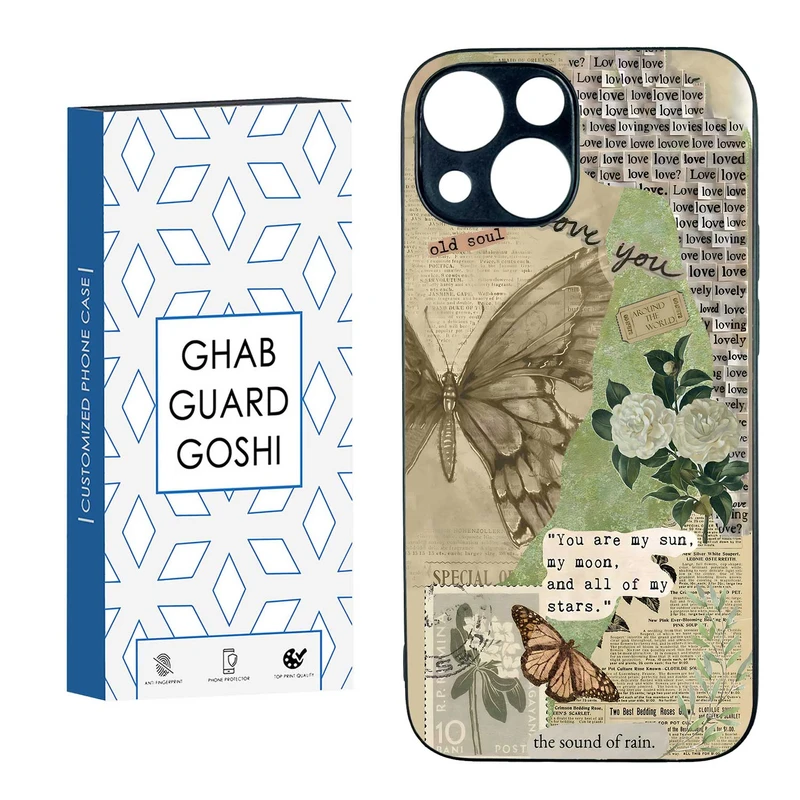 کاور قاب گارد گوشی طرح پروانه کد TPU-162 مناسب برای گوشی موبایل اپل IPHONE 13 MINI