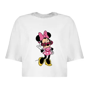 کراپ‌تاپ آستین کوتاه زنانه مدل میکی موس کد L97 S