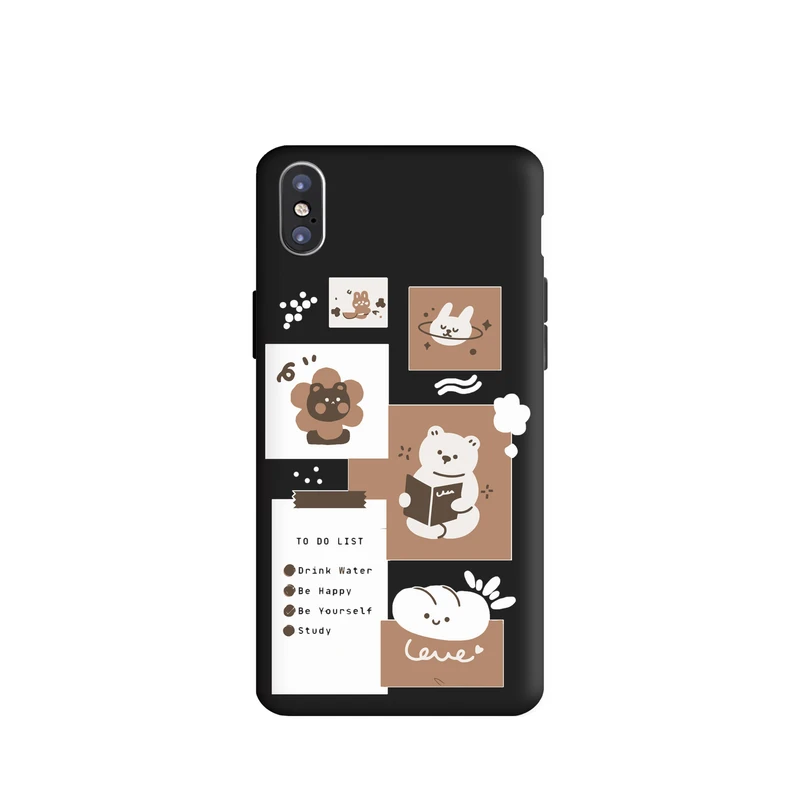 کاور قاب گارد طرح روزمرگی خرس کد f6428 مناسب برای گوشی موبایل اپل iphone X / XS