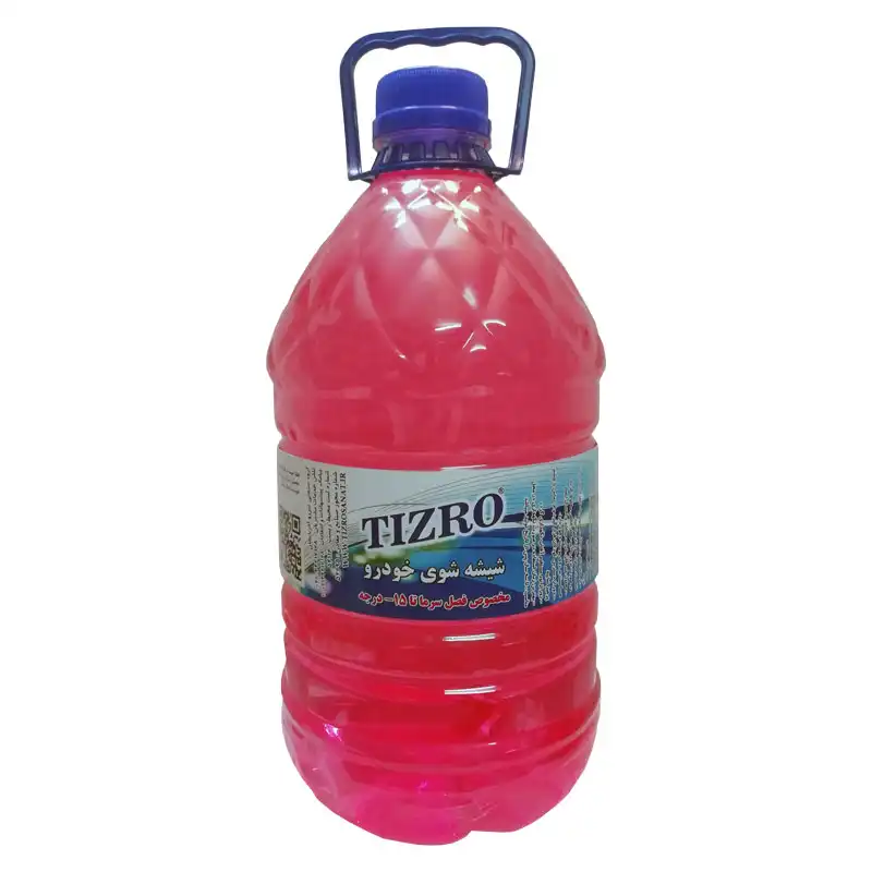 مایع تمیز کننده شیشه خودرو تیزرو صنعت مدل فصل سرد 15 حجم 4 لیتر