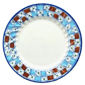 بشقاب ميوه ميبد مرواريد مدل شطرنجي