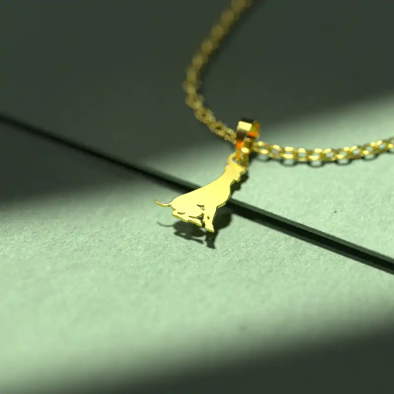 گردنبند طلا 18 عیار زنانه مدوپد مدل سگ کد J3-1-1108