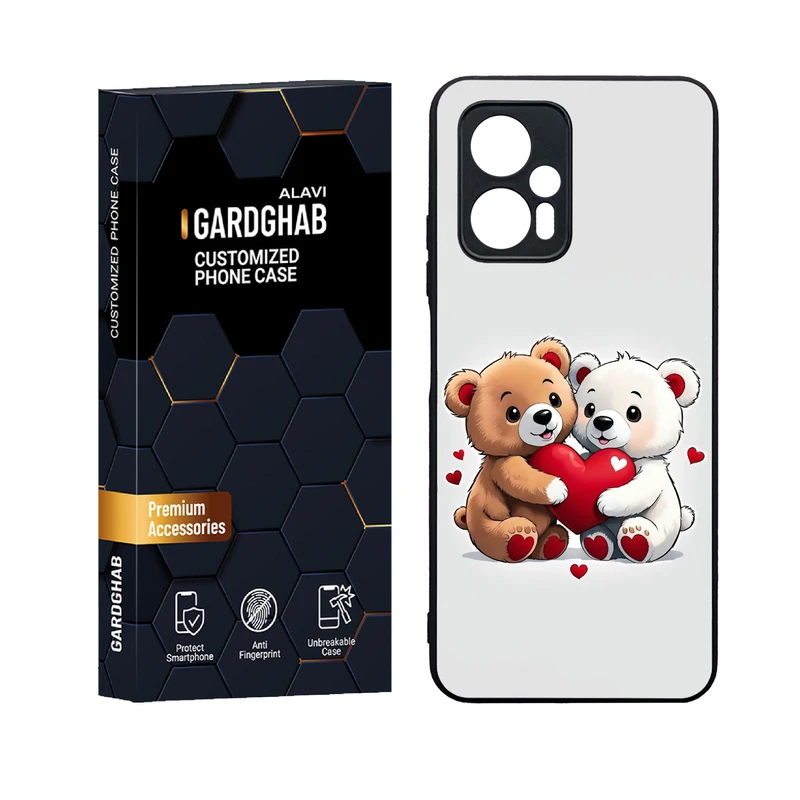 کاور گارد قاب علوی مدل دورژله ای پشت گلس فانتزی مناسب برای گوشی موبایل شیائومی Poco X4 GT