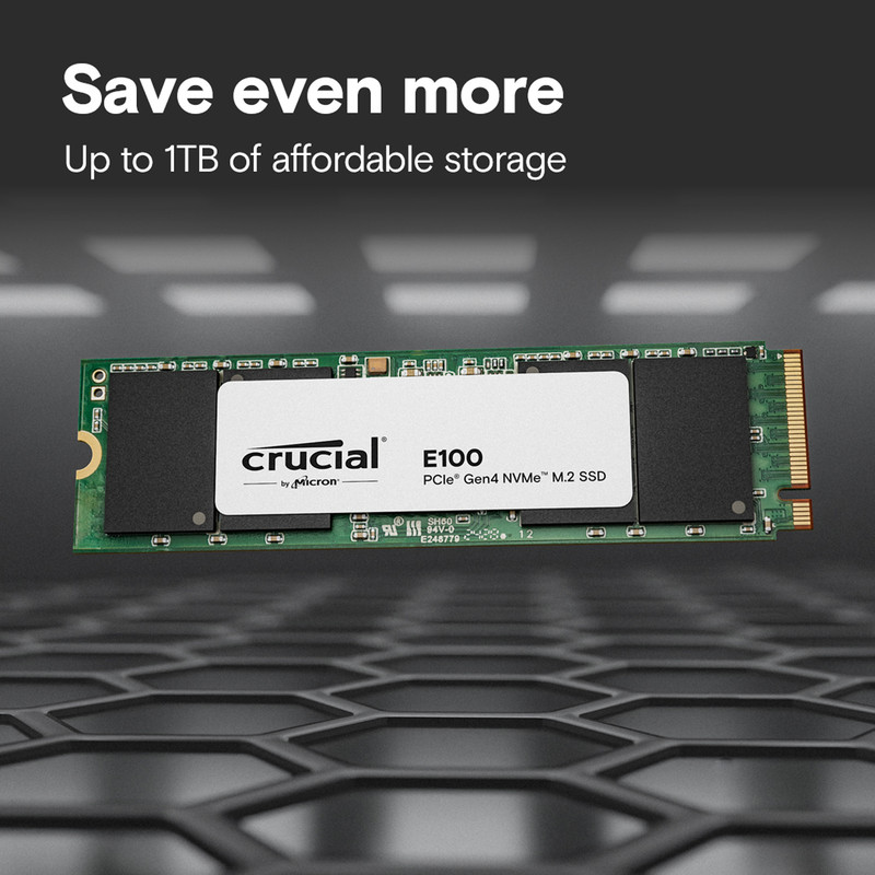 اس اس دی اینترنال PCIe 4.0 کروشیال مدل E100 Gen4 ظرفیت یک ترابایت