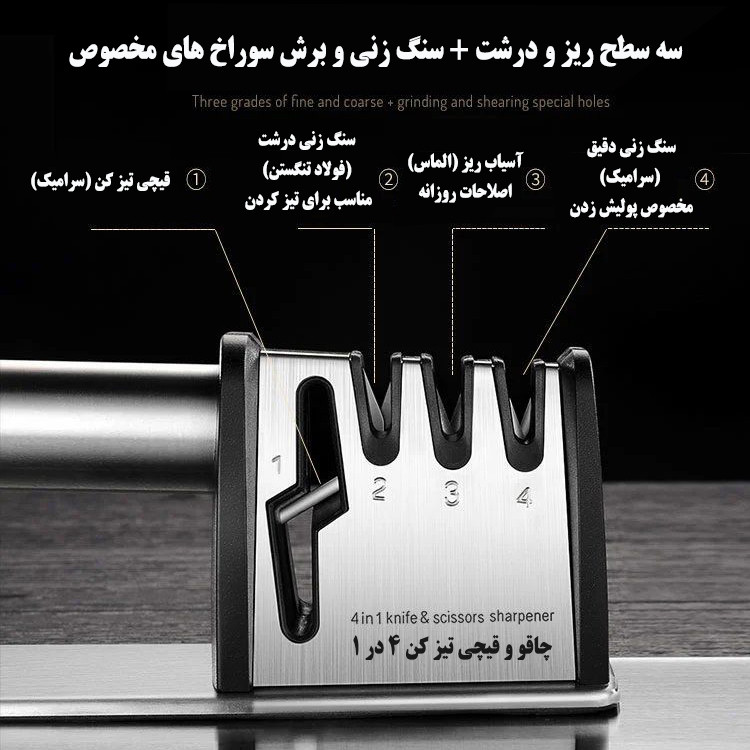 چاقو تیز کن مدل 4S-1166