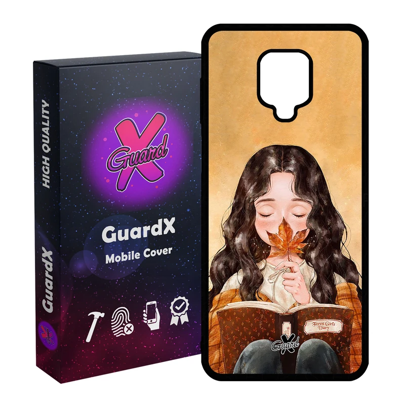 کاور گارد ایکس طرح Girl مدل Glass10223 مناسب برای گوشی موبایل سامسونگ Redmi Note 9S / Note 9 Pro / Note 9 Pro Max