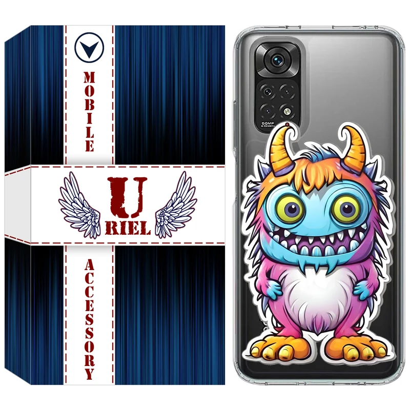 کاور یوریل مدل Clear کد 50 طرح میکروب مناسب برای گوشی موبایل شیائومی Redmi Note 11 4G / Redmi Note 11S