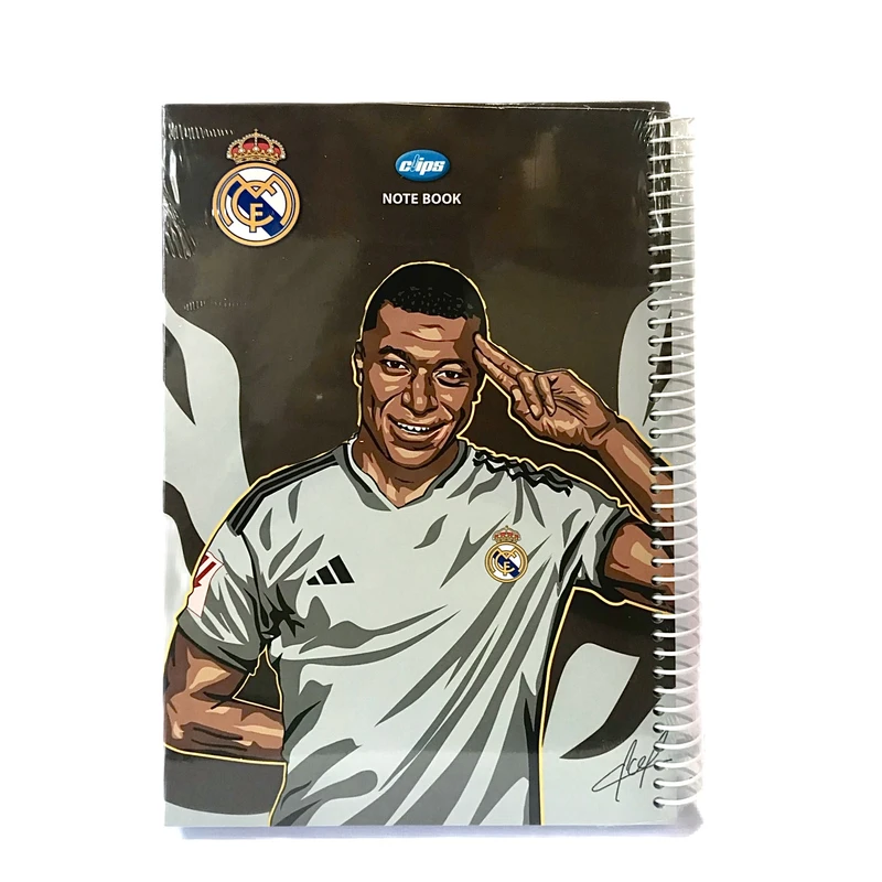 دفتر مشق 100 برگ كليپس مدل فوتبالي طرح امباپه