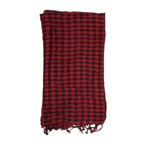 روسری دخترانه مدل چهارخانه ریز کد p09